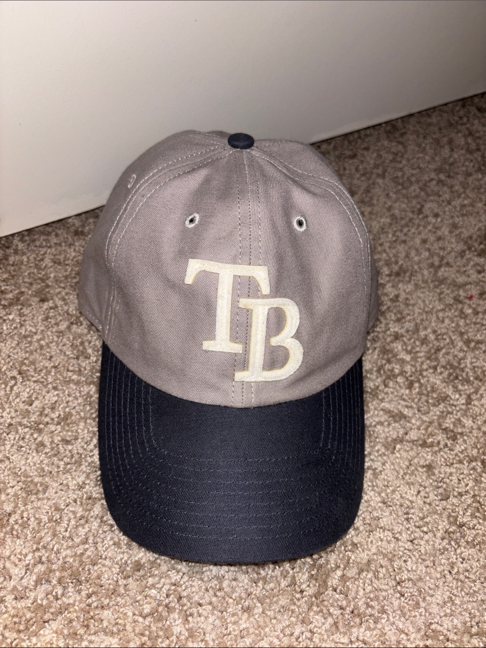 47 Brand Tampa Bay TB Two-Tone Gray and Navy Baseball Cap